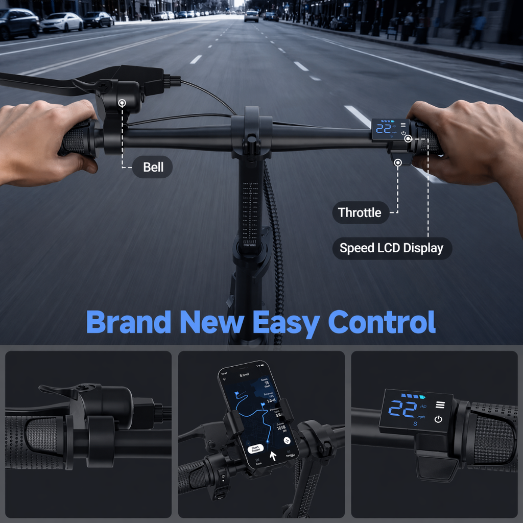 Adult Electric Scooter with Seat & Basket —  20 Miles Range